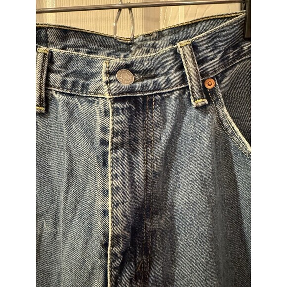 LEVIS 550 MENS RED TAB BLUE DENIM JEANS TAG SIZE 34 X 34 Nicely Worn Classic - Picture 3 of 10